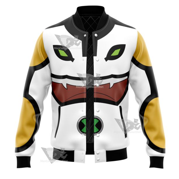 Ben10 Cannonbolt White Cosplay Varsity Jacket