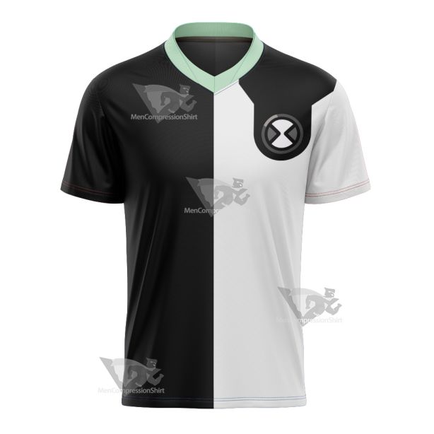 Ben10 Diamondhead Black And White Cosplay Football Jersey