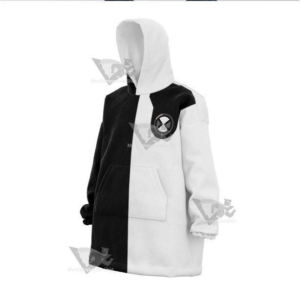 Ben10 Diamondhead Black And White Cosplay Snug Oversized Blanket Hoodie