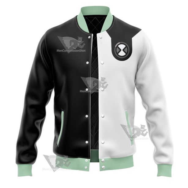 Ben10 Diamondhead Black And White Cosplay Varsity Jacket