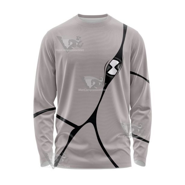 Ben10 Ghostfreak Grey Cosplay Long Sleeve Shirt