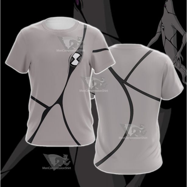 Ben10 Ghostfreak Grey Cosplay T-Shirt