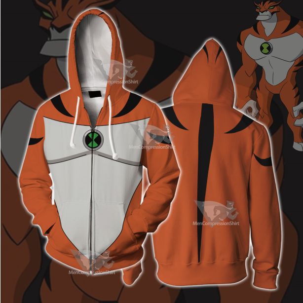 Ben10 Rath Orange Cosplay Zip Up Hoodie