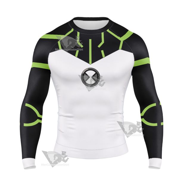 Ben10 Upgrade Green Line Cosplay Long Sleeve Compression Shirt