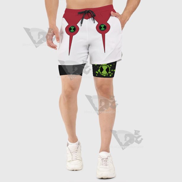 Ben10 Way Big Red Men Compression Gym Short