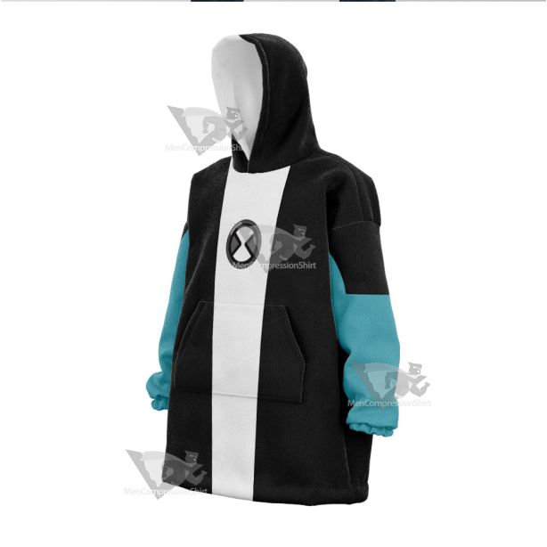 Ben10 Xlr8 White Cosplay Snug Oversized Blanket Hoodie