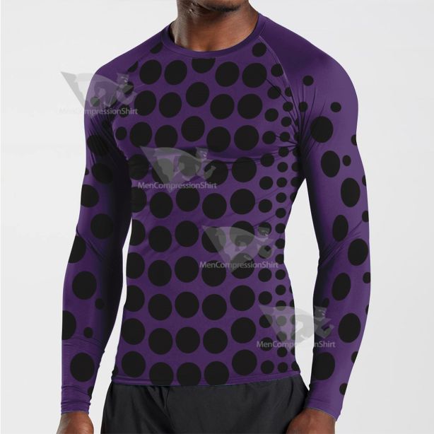 Bizarre Stardust Crusaders Kakyoin Purple Long Sleeve Compression Shirt