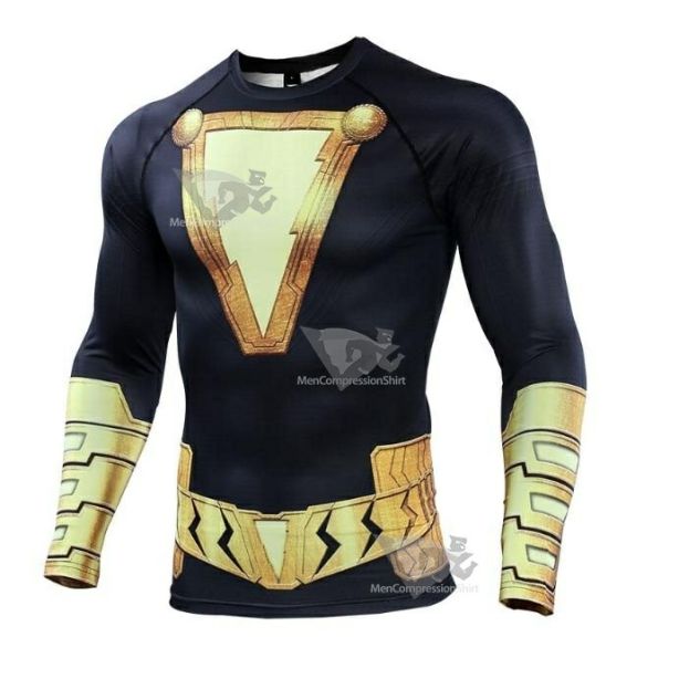 Black Adam Premium Long Sleeve Compression Rash Guard