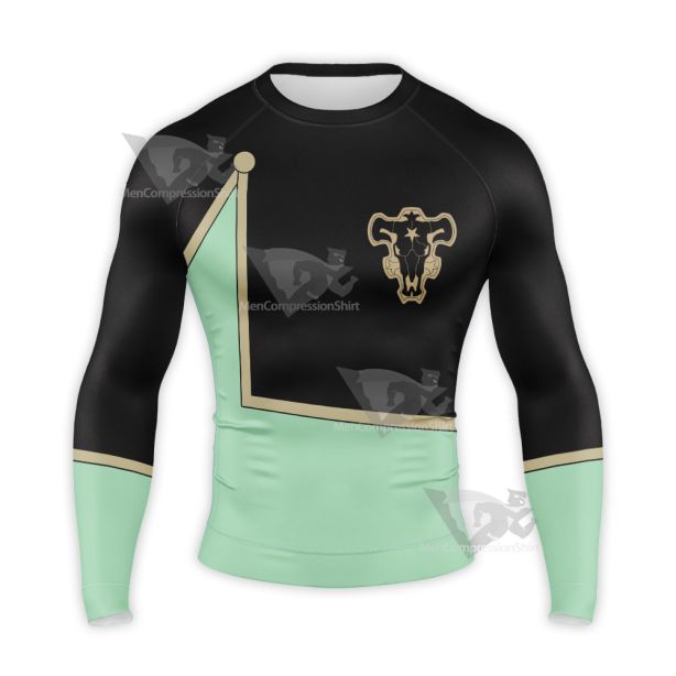 Black Clover Finral Roulacase Green Long Sleeve Compression Shirt