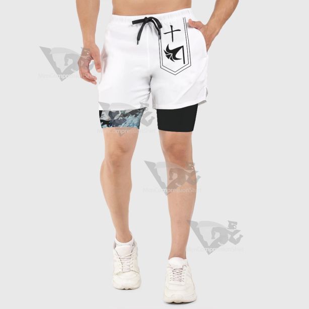 Bleach Hitsugaya Toushirou White Men Compression Gym Short