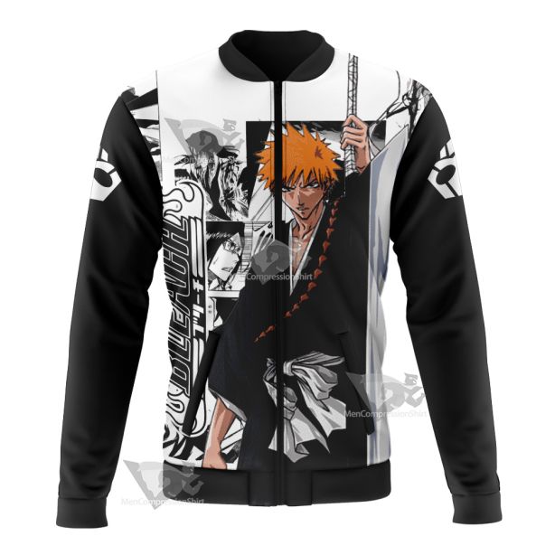 Bleach Ichigo Bleach Splash Ink Bomber Jacket