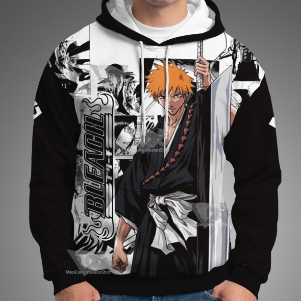 Bleach Ichigo Bleach Splash Ink Cosplay Hoodie