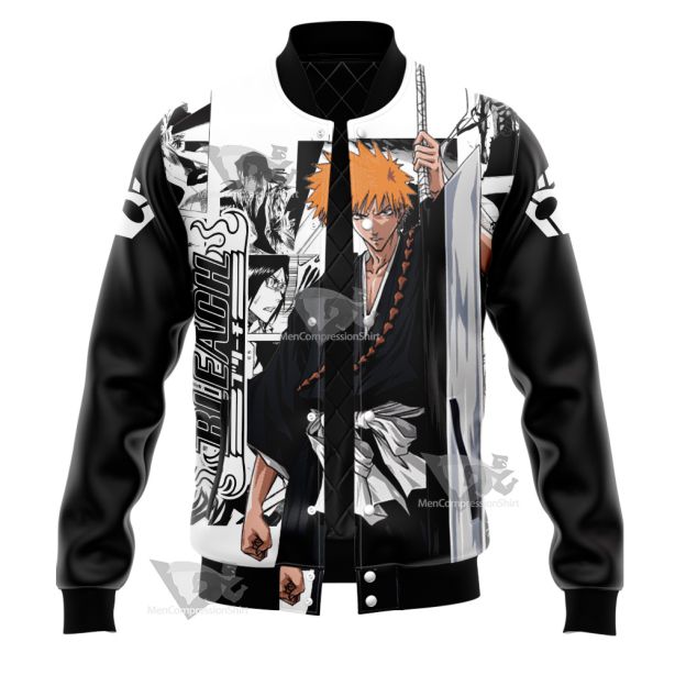 Bleach Ichigo Bleach Splash Ink Varsity Jacket