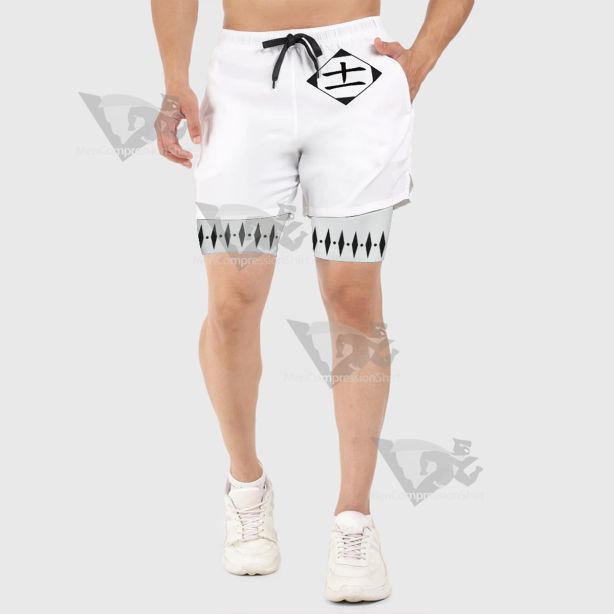 Bleach Zaraki Kenpachi White Men Compression Gym Short