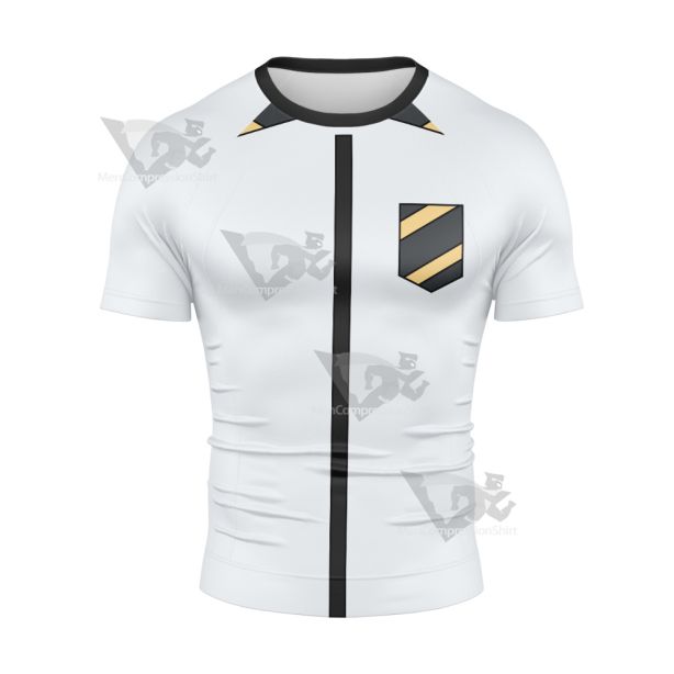 Blood Lad Staz Charlie Yellow Black Cosplay Short Sleeve Compression Shirt