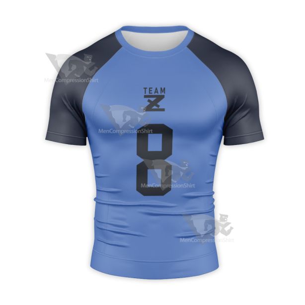 Blue Lock Bachira Meguru Blue Cosplay Short Sleeve Compression Shirt