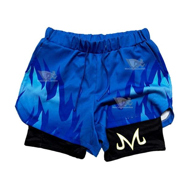 Blue Saiyan Compression Gym Short