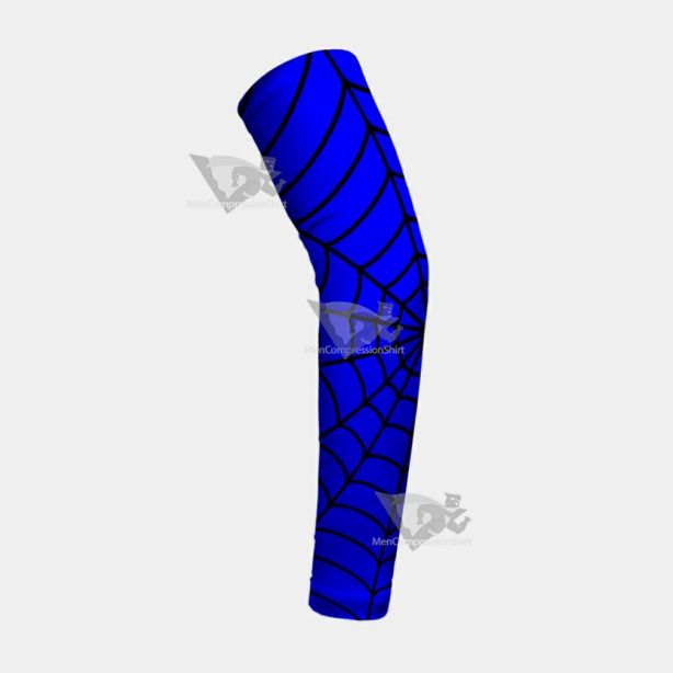 Blue With Black Web Pattern Kids Arm Sleeve