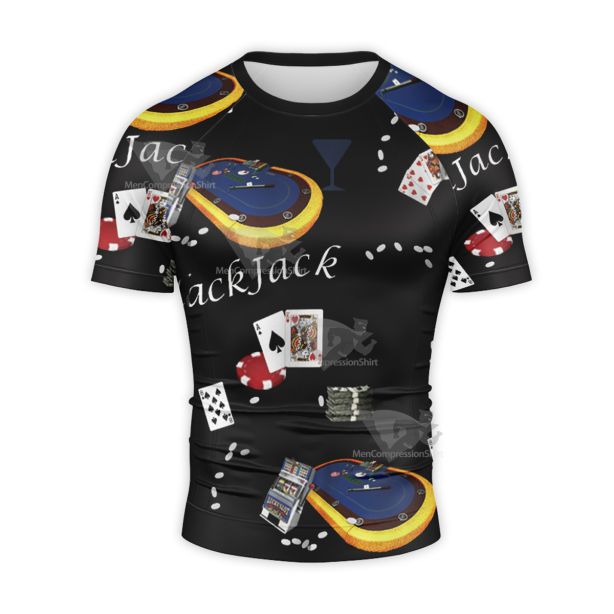 Brooklyn 99 Boyles Blackjack Black Short Sleeve Compression Shirt