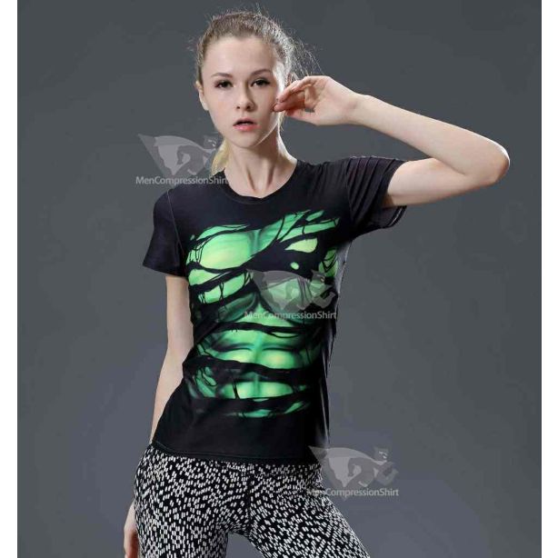 Bruce Banner Short Sleeve Compression Shirt For Women