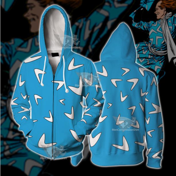 Captain Boomerang White Cosplay Zip Up Hoodie