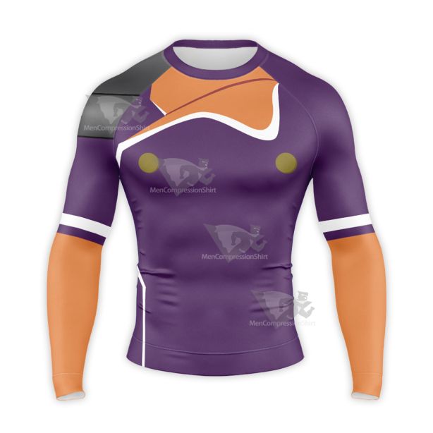 Captain Falcon Purple Long Sleeve Compression Shirt