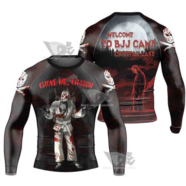 Choke Me Chason Halloween Mens Long Sleeve Rash Guard