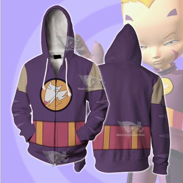 Code Lyoko Odd Purple Cosplay Zip Up Hoodie