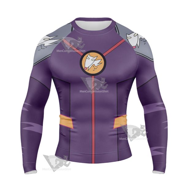 Code Lyoko Odd S4 Purple Cosplay Long Sleeve Compression Shirt