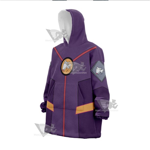 Code Lyoko Odd S4 Purple Cosplay Snug Oversized Blanket Hoodie