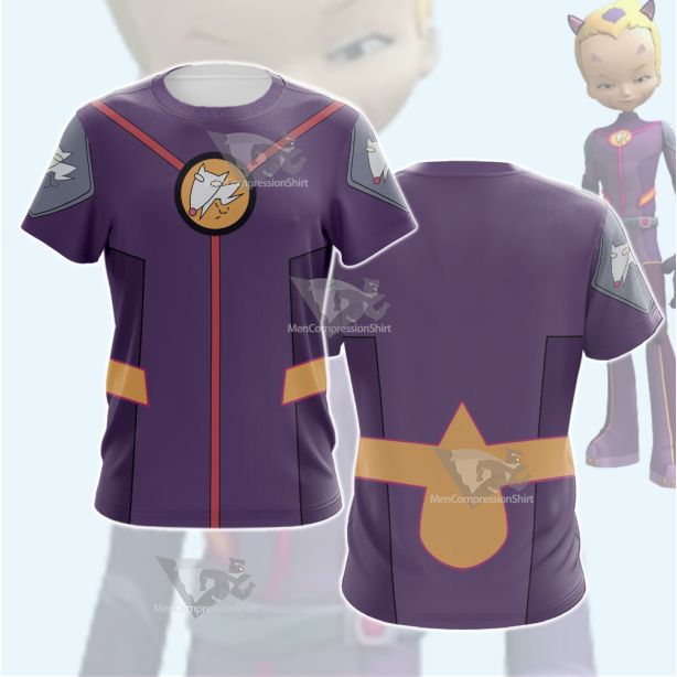 Code Lyoko Odd S4 Purple Cosplay T-Shirt