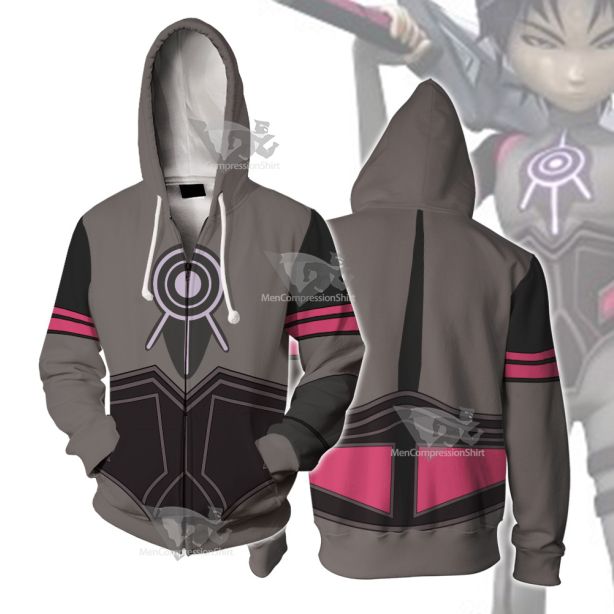 Code Lyoko William Xana Grey Cosplay Zip Up Hoodie