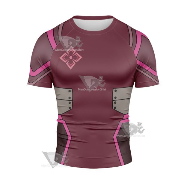 Code Lyoko Yumi Pink Cosplay Short Sleeve Compression Shirt