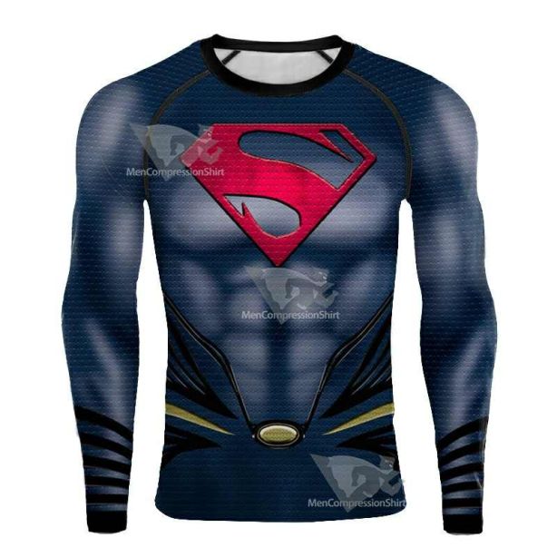 Dark Kent Long Sleeve Compression Shirt