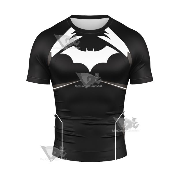 Dc Batman Black Cosplay Short Sleeve Compression Shirt