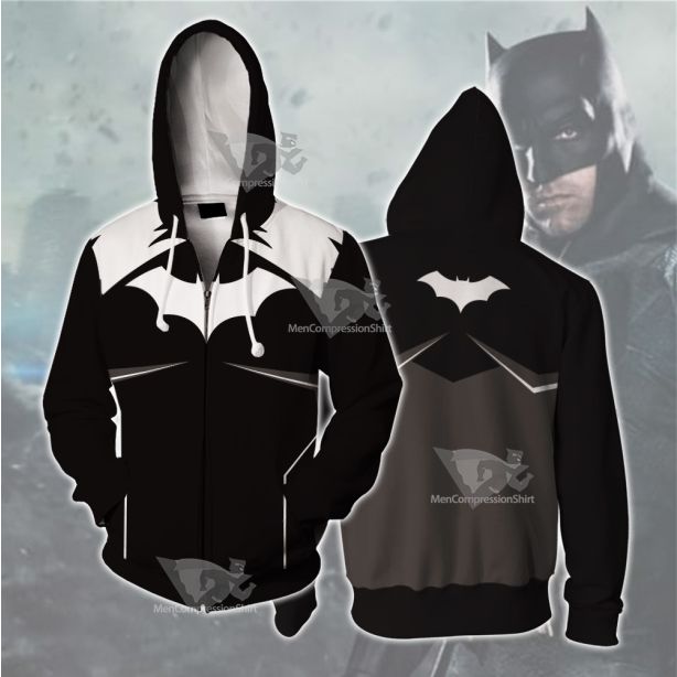 Dc Batman Black Cosplay Zip Up Hoodie