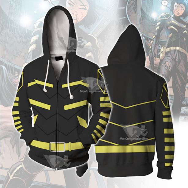 Dc Cassandra Cain Black Cosplay Zip Up Hoodie