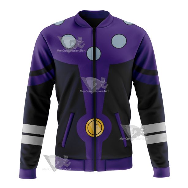 Dc Cosmic Boy Purple Cosplay Bomber Jacket