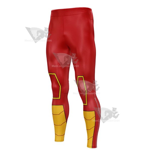 Dc Firestorm Red And Yellow Mens Compression Legging