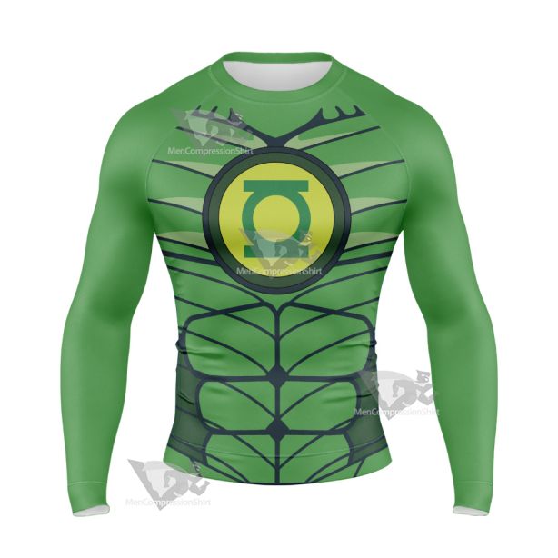 Dc Green Lantern Line Cosplay Long Sleeve Compression Shirt