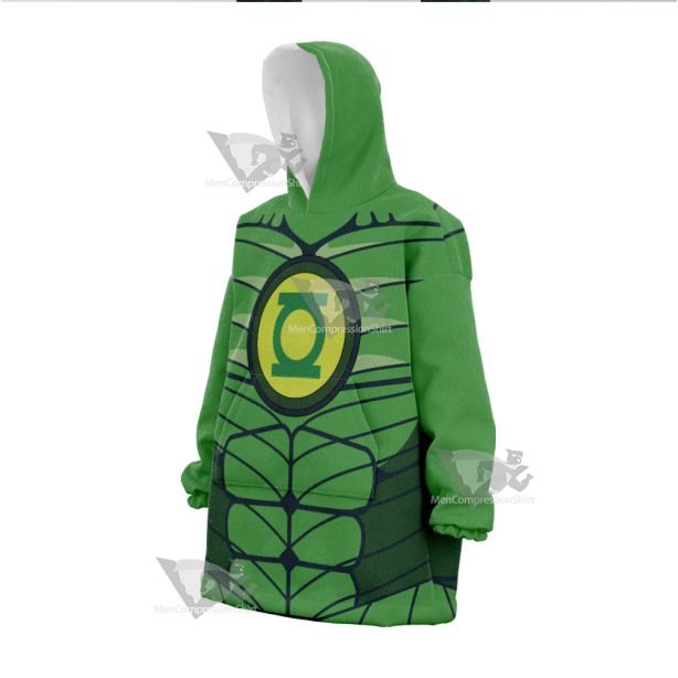 Dc Green Lantern Line Cosplay Snug Oversized Blanket Hoodie