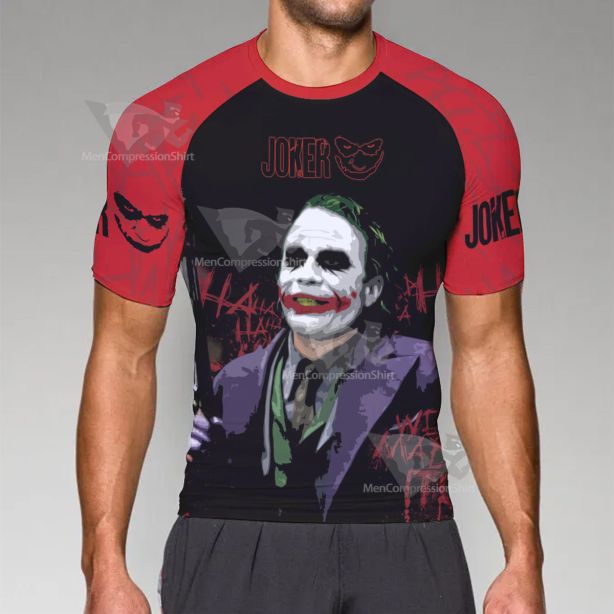 Dc Joker 2019 Joker Batman Black Short Sleeve Compression Shirt