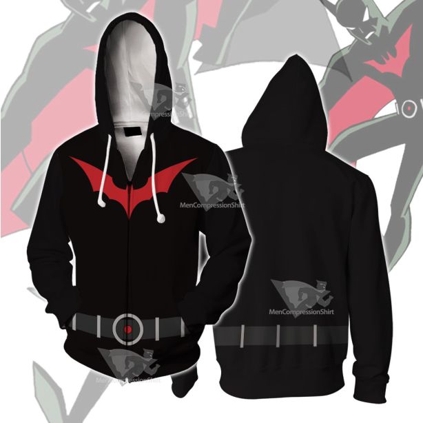 Dc Terry Mcginnis Red Cosplay Zip Up Hoodie