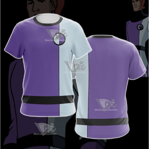 Dc The Elongated Man Purple Cosplay T-Shirt