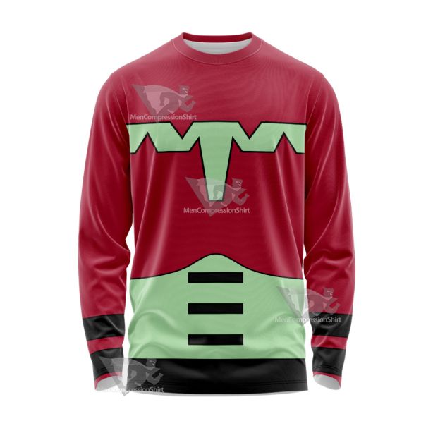 Dc Ultra Boy Red Cosplay Long Sleeve Shirt