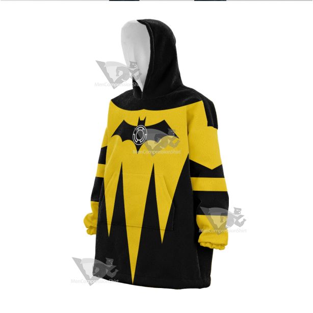 Dc Yellow Lantern Batman Cosplay Snug Oversized Blanket Hoodie