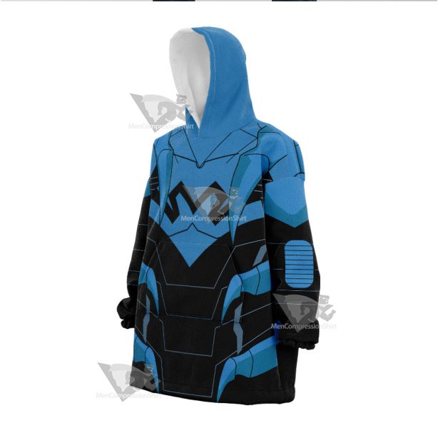 Dc Young Justice Blue Beetle Snug Oversized Blanket Hoodie