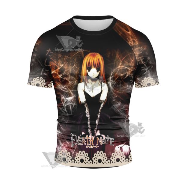 Death Note Misa Amane Black Short Sleeve Compression Shirt