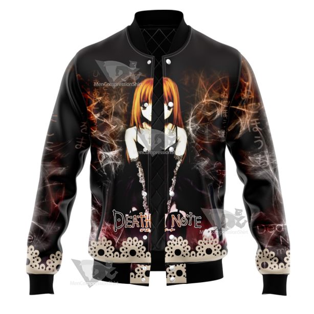 Death Note Misa Amane Black Varsity Jacket