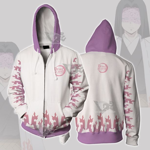 Demon Slayer Kagaya Ubuyashiki Cosplay Zip Up Hoodie